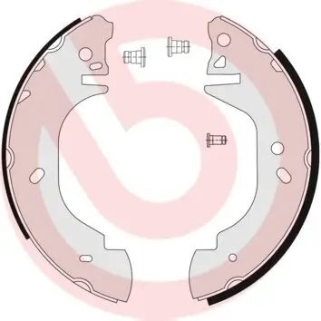 Bremsbackensatz Hinterachse BREMBO S 24 523 Bild Bremsbackensatz Hinterachse BREMBO S 24 523