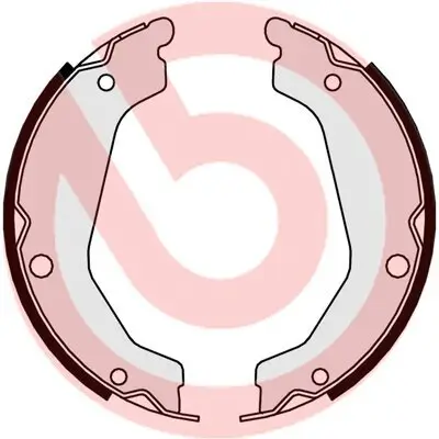 Bremsbackensatz, Feststellbremse Hinterachse BREMBO S 30 531