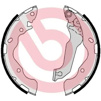 Bremsbackensatz Hinterachse BREMBO S 30 536 Bild Bremsbackensatz Hinterachse BREMBO S 30 536