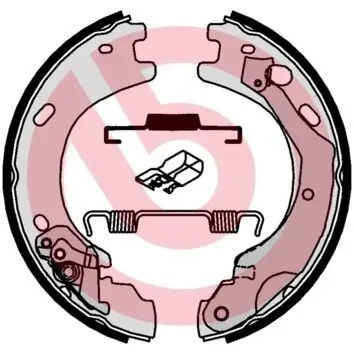 Bremsbackensatz, Feststellbremse Hinterachse BREMBO S 44 510 Bild Bremsbackensatz, Feststellbremse Hinterachse BREMBO S 44 510