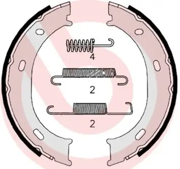 Bremsbackensatz, Feststellbremse BREMBO S 50 510