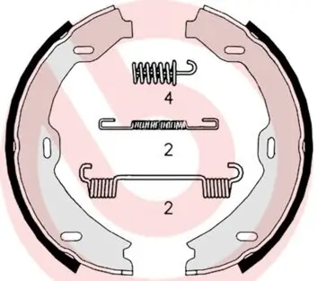 Bremsbackensatz, Feststellbremse BREMBO S 50 518 Bild Bremsbackensatz, Feststellbremse BREMBO S 50 518