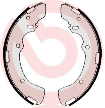 Bremsbackensatz Hinterachse BREMBO S 54 511 Bild Bremsbackensatz Hinterachse BREMBO S 54 511