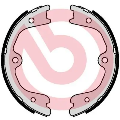 Bremsbackensatz, Feststellbremse Hinterachse BREMBO S 56 552 Bild Bremsbackensatz, Feststellbremse Hinterachse BREMBO S 56 552