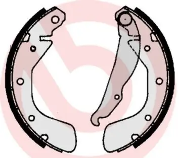 Bremsbackensatz Hinterachse BREMBO S 59 511 Bild Bremsbackensatz Hinterachse BREMBO S 59 511
