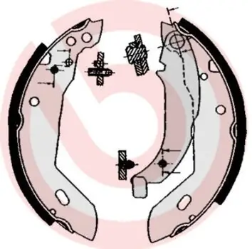 Bremsbackensatz Hinterachse BREMBO S 61 512