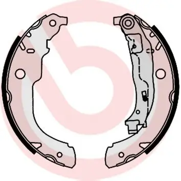 Bremsbackensatz Hinterachse BREMBO S 61 528 Bild Bremsbackensatz Hinterachse BREMBO S 61 528