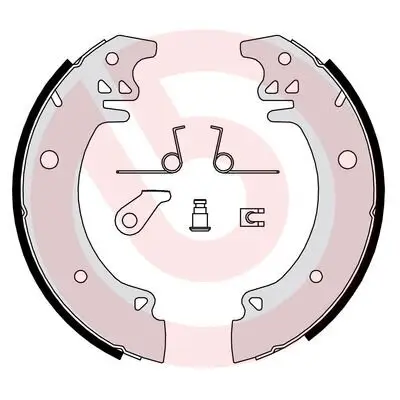 Bremsbackensatz Hinterachse BREMBO S 61 533 Bild Bremsbackensatz Hinterachse BREMBO S 61 533