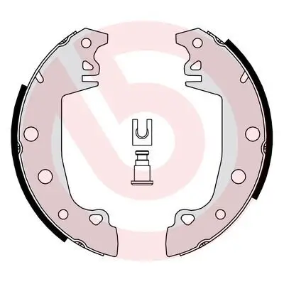 Bremsbackensatz Hinterachse BREMBO S 68 538 Bild Bremsbackensatz Hinterachse BREMBO S 68 538
