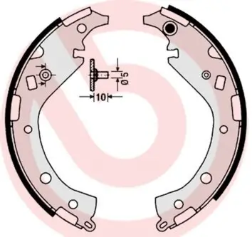 Bremsbackensatz Hinterachse BREMBO S 83 549
