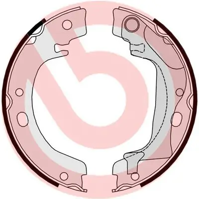 Bremsbackensatz, Feststellbremse Hinterachse BREMBO S 83 560 Bild Bremsbackensatz, Feststellbremse Hinterachse BREMBO S 83 560