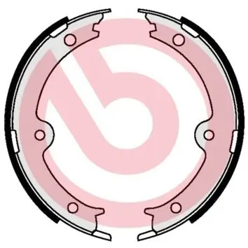 Bremsbackensatz, Feststellbremse Hinterachse BREMBO S 83 564