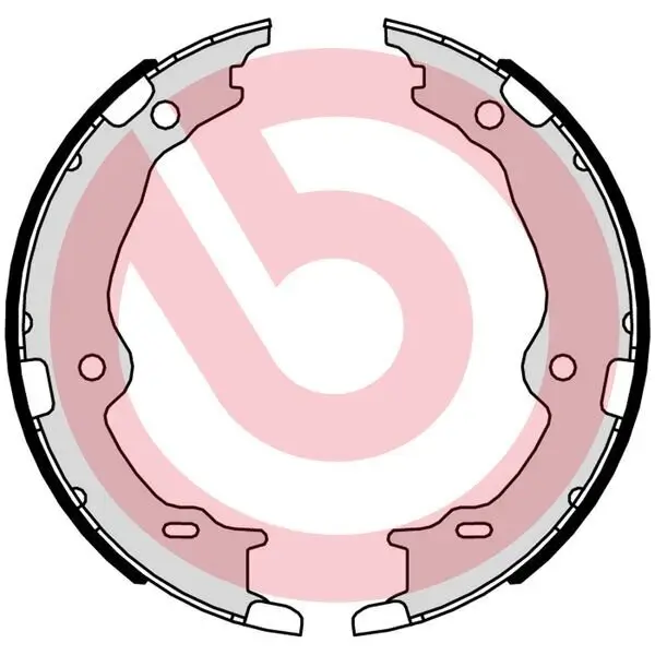 Bremsbackensatz, Feststellbremse Hinterachse BREMBO S 83 572