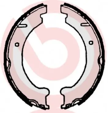 Bremsbackensatz, Feststellbremse Hinterachse BREMBO S 86 509