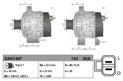 Generator 14 V DENSO DAN1487