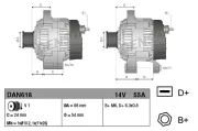 Generator 14 V DENSO DAN618