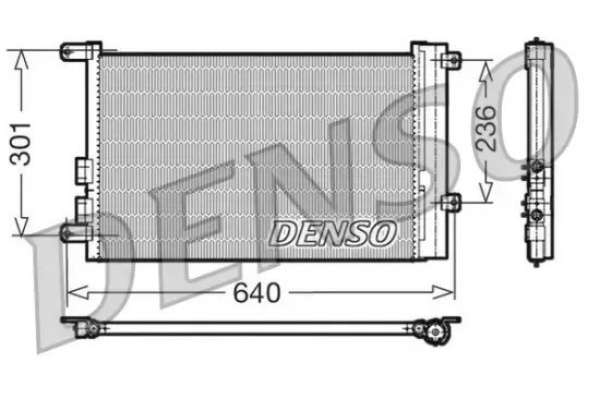 Kondensator, Klimaanlage DENSO DCN01016 Bild Kondensator, Klimaanlage DENSO DCN01016