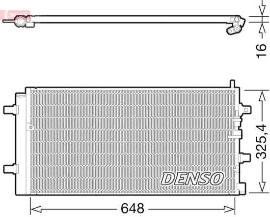 Kondensator, Klimaanlage DENSO DCN02002 Bild Kondensator, Klimaanlage DENSO DCN02002