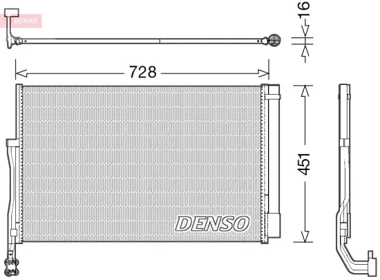 Kondensator, Klimaanlage DENSO DCN02007 Bild Kondensator, Klimaanlage DENSO DCN02007