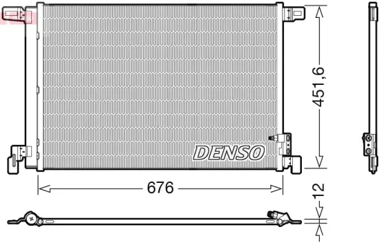 Kondensator, Klimaanlage DENSO DCN02008 Bild Kondensator, Klimaanlage DENSO DCN02008