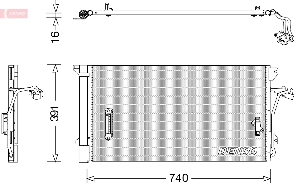 Kondensator, Klimaanlage DENSO DCN02027