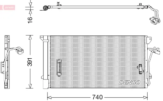 Kondensator, Klimaanlage DENSO DCN02027 Bild Kondensator, Klimaanlage DENSO DCN02027