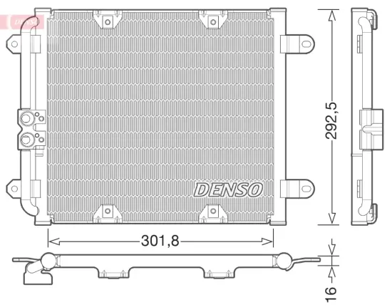 Kondensator, Klimaanlage DENSO DCN02028 Bild Kondensator, Klimaanlage DENSO DCN02028