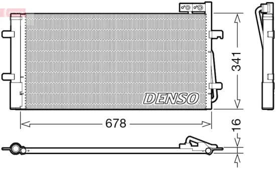 Kondensator, Klimaanlage DENSO DCN02035 Bild Kondensator, Klimaanlage DENSO DCN02035