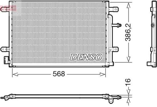 Kondensator, Klimaanlage DENSO DCN02038 Bild Kondensator, Klimaanlage DENSO DCN02038