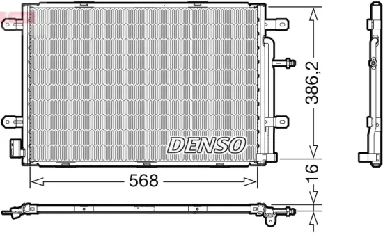 Kondensator, Klimaanlage DENSO DCN02039 Bild Kondensator, Klimaanlage DENSO DCN02039