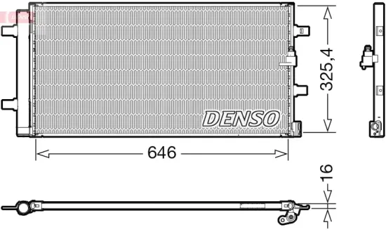 Kondensator, Klimaanlage DENSO DCN02041 Bild Kondensator, Klimaanlage DENSO DCN02041