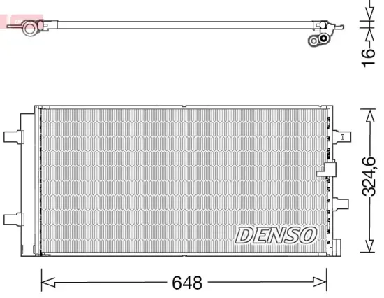 Kondensator, Klimaanlage DENSO DCN02044 Bild Kondensator, Klimaanlage DENSO DCN02044