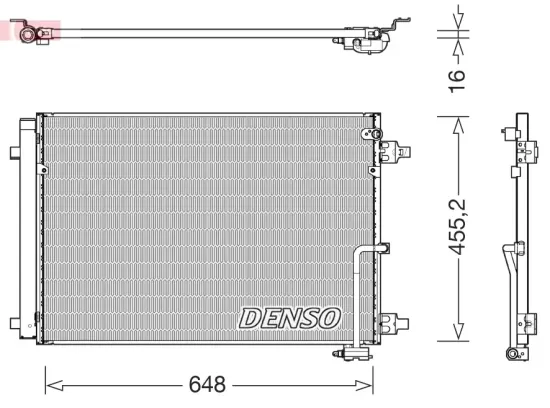 Kondensator, Klimaanlage DENSO DCN02045 Bild Kondensator, Klimaanlage DENSO DCN02045