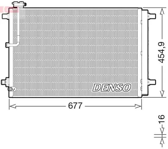 Kondensator, Klimaanlage DENSO DCN02046 Bild Kondensator, Klimaanlage DENSO DCN02046