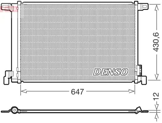 Kondensator, Klimaanlage DENSO DCN02050 Bild Kondensator, Klimaanlage DENSO DCN02050