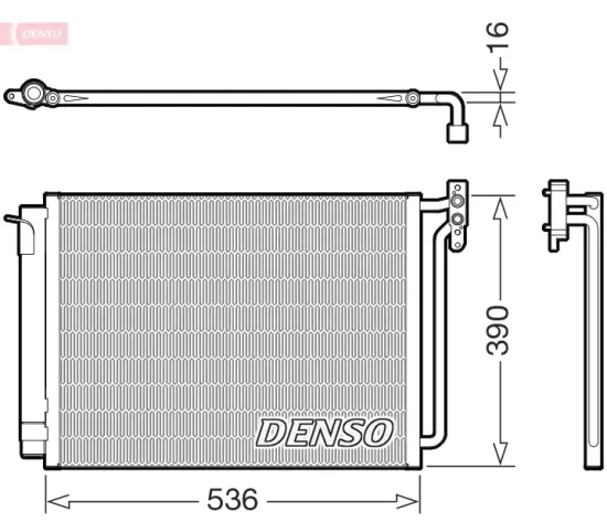 Kondensator, Klimaanlage DENSO DCN05009 Bild Kondensator, Klimaanlage DENSO DCN05009