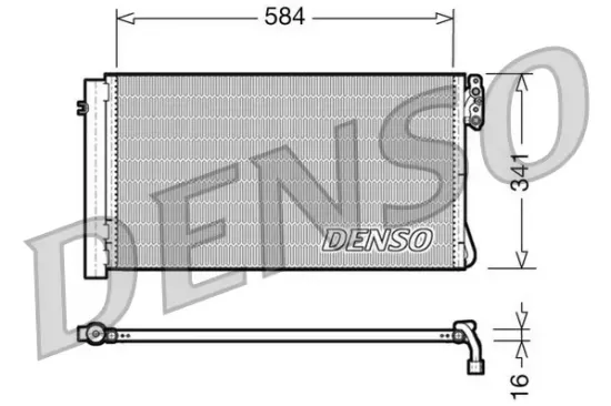 Kondensator, Klimaanlage DENSO DCN05012 Bild Kondensator, Klimaanlage DENSO DCN05012