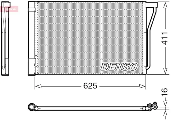 Kondensator, Klimaanlage DENSO DCN05022 Bild Kondensator, Klimaanlage DENSO DCN05022