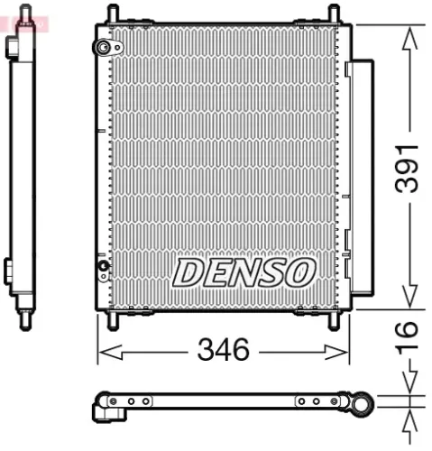 Kondensator, Klimaanlage DENSO DCN07003 Bild Kondensator, Klimaanlage DENSO DCN07003