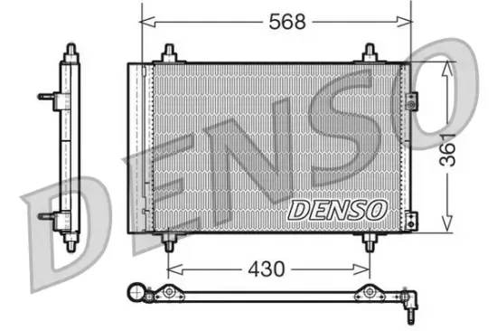 Kondensator, Klimaanlage DENSO DCN07008 Bild Kondensator, Klimaanlage DENSO DCN07008