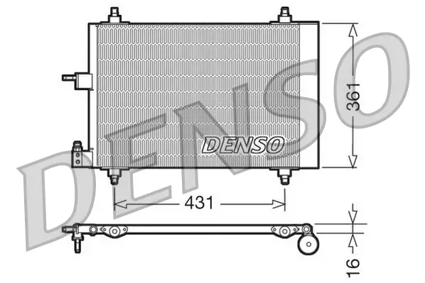 Kondensator, Klimaanlage DENSO DCN07009