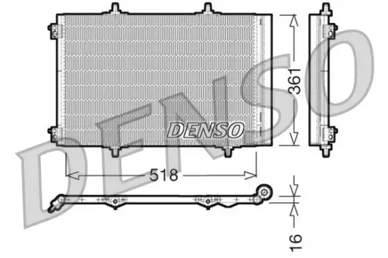 Kondensator, Klimaanlage DENSO DCN07013 Bild Kondensator, Klimaanlage DENSO DCN07013