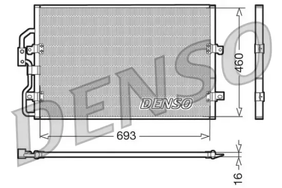 Kondensator, Klimaanlage DENSO DCN07040 Bild Kondensator, Klimaanlage DENSO DCN07040