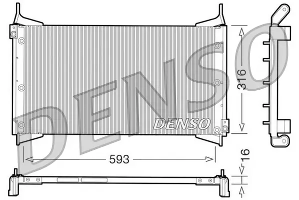 Kondensator, Klimaanlage DENSO DCN09012