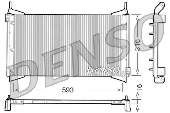 Kondensator, Klimaanlage DENSO DCN09012 Bild Kondensator, Klimaanlage DENSO DCN09012