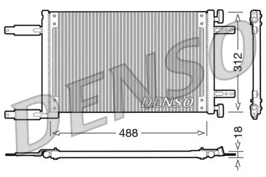 Kondensator, Klimaanlage DENSO DCN09041 Bild Kondensator, Klimaanlage DENSO DCN09041