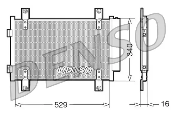 Kondensator, Klimaanlage DENSO DCN09049 Bild Kondensator, Klimaanlage DENSO DCN09049