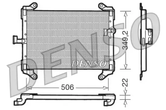 Kondensator, Klimaanlage DENSO DCN09050 Bild Kondensator, Klimaanlage DENSO DCN09050