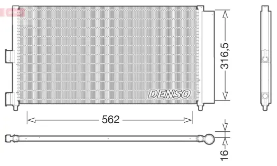 Kondensator, Klimaanlage DENSO DCN09072 Bild Kondensator, Klimaanlage DENSO DCN09072