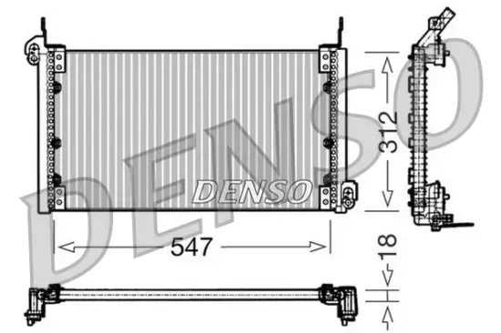 Kondensator, Klimaanlage DENSO DCN09080 Bild Kondensator, Klimaanlage DENSO DCN09080